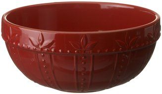 Signature Housewares Sorrento Collection 60-Ounce Small Mixing Bowl, Ruby Antiqued Finish