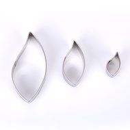 KookieMonsta Stainless Steel Leaves Shaped Cookie Cutter Set for Fondant/Candy/Pastry Design and Cake Decoration