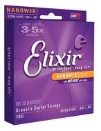 Elixir Strings 80/20 Bronze Acoustic Guitar Strings w POLYWEB Coating, Medium (.013-.056) N13