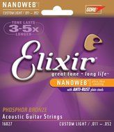 Elixir Strings 80/20 Bronze Acoustic Guitar Strings w POLYWEB Coating, Medium (.013-.056) N22