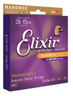Elixir Strings 80/20 Bronze Acoustic Guitar Strings w POLYWEB Coating, Medium (.013-.056) N24