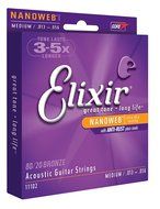Elixir Strings 80/20 Bronze Acoustic Guitar Strings w POLYWEB Coating, Medium (.013-.056) N41