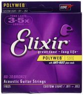 Elixir Strings 80/20 Bronze Acoustic Guitar Strings w POLYWEB Coating, Medium (.013-.056) N42