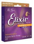 Elixir Strings 80/20 Bronze Acoustic Guitar Strings w POLYWEB Coating, Medium (.013-.056) N49