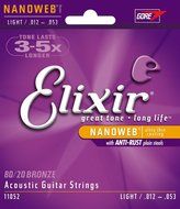 Elixir Strings 80/20 Bronze Acoustic Guitar Strings w POLYWEB Coating, Medium (.013-.056) N50