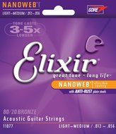 Elixir Strings 80/20 Bronze Acoustic Guitar Strings w POLYWEB Coating, Medium (.013-.056) N65