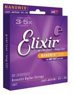 Elixir Strings 80/20 Bronze Acoustic Guitar Strings w POLYWEB Coating, Medium (.013-.056) N67