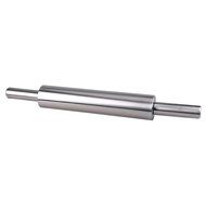 Big Size Stainless Steel Rolling Pin Dumpling Skin Maker + Silicone Pastry Mat with Measures Non-Stick Silicone...
