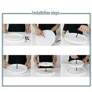 Porcelain Cupcake Stand - 2 Tier Dessert Platter for Wedding Party, White - by Sweese N4