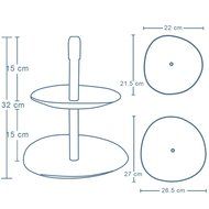 Porcelain Cupcake Stand - 2 Tier Dessert Platter for Wedding Party, White - by Sweese N10