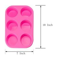 LAVAVIDA Silicone Baking Cups, 24 Pack 6 Colors Cupcake Liners, Reusable &amp; Nonstick Muffin Cups Cake Molds N9