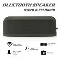 KONG KIM Bluetooth Portable Speaker with Stereo Sound-Wireless, TF Card, AUX, FM Radio + Speakerphone - Compatible... N10