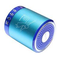 T2020 Mini Bluetooth Speaker Portable Wireless Speaker MP3 Music Player Support TF Card U disk FM radio-Blue
