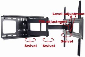 VideoSecu Mounts Articulating TV Wall Mount for most 32" 37" 39" 40" 42" 46" 47" 50" 52" 55" 58" 60" 62" 63" 65... N7