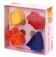 Home Value Christmas Plunger Cutters, Set of 4 (COOKIECUTCKA08) N4