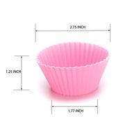 LAVAVIDA Silicone Cupcake Liners Red, 24 Pack Muffin Holders, Resuable and Nonstick Baking Cups, Standard Size... N9