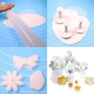 33 piece cake decorating / sugarcraft set with cutters / plungers for flowers / leaf / shapes by Kurtzy TM N3