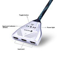 HDMI Cable, Kinps&reg;3 Port HDMI Switch HDMI Splitter High Speed HDMI Cable with Braided Pigtail Cable Supports 3D... N17