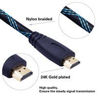 HDMI Cable, Kinps&reg;3 Port HDMI Switch HDMI Splitter High Speed HDMI Cable with Braided Pigtail Cable Supports 3D... N18