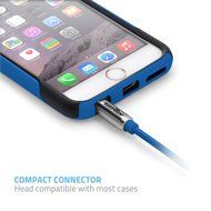 Sentey Audio Cable 1.5 Meter 5ft Stereo 3.5mm Male to Male Aux Cable (Blue) Ls-6612 N4