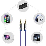 Sentey Audio Cable 1.5 Meter 5ft Stereo 3.5mm Male to Male Aux Cable (Blue) Ls-6612 N8