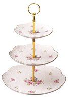Jusalpha Elegant Embossed Porcelain 3-tier Cake Stand/ Cupcake Stand/ Tea Party Pastry Serving platter in Gift...