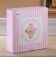 Jusalpha Elegant Embossed Porcelain 3-tier Cake Stand/ Cupcake Stand/ Tea Party Pastry Serving platter in Gift... N8