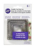 Wilton 417-2582 6-Piece Nesting Fondant Double Sided Cut Out Cutters, Square