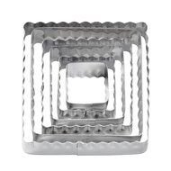 Wilton 417-2582 6-Piece Nesting Fondant Double Sided Cut Out Cutters, Square N2