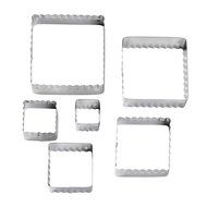 Wilton 417-2582 6-Piece Nesting Fondant Double Sided Cut Out Cutters, Square N3