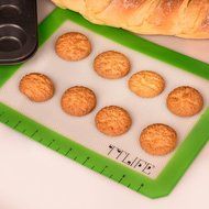 TTLIFE Set of 3 Silicone Baking Mat with Measurements- 2 X Standard Half Sheet, 1 X Toaster Oven - Nonstick Heat... N6