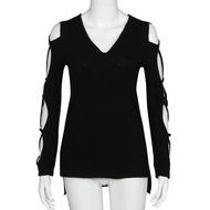 AIMTOPPY Fashion Women Casual Shirts Tops Club Sexy Hollow Sleeve Shirt Blouse (S, Red) N7