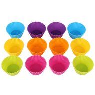 Mango Spot Silicone Baking Cups , Cupcake Liners , Truffle Cups - 12 Pack, 6 Colors N5