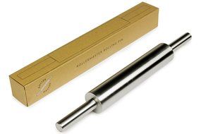 RollerMaster Rolling Pin - Upgrade Your Baking - Non-Stick &amp; Zero Maintenance - French Metal Stainless Steel Construction...