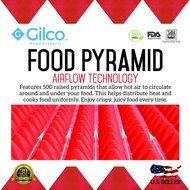 Silicone Food Pyramid Pan Non-stick Healthy Cooking Baking Mat - Breaded or Non Breaded, Crispy, Juicy and Evenly...