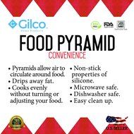 Silicone Food Pyramid Pan Non-stick Healthy Cooking Baking Mat - Breaded or Non Breaded, Crispy, Juicy and Evenly... N4