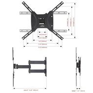 SIMBR Full Motion TV Mount for 17-55 Inch TV Swivel Articulating Arm TV Wall Mount Bracket Kit N2