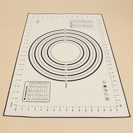 Black Large Size 60 x 40 cm Non Stick Silicone Baking Liner Pastry Mat Sheet with Measurements * FREE SHIPPING *