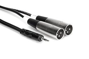Hosa CYX-403M 3.5 mm TRS to Dual XLR3M Stereo Breakout Cable, 9.8 feet N3