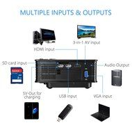 Victsing LCD Video Projector Mini Portable HD 1080P LED Multimedia Projector, High Resolution for Video Movie... N3