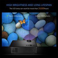 Victsing LCD Video Projector Mini Portable HD 1080P LED Multimedia Projector, High Resolution for Video Movie... N4