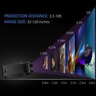 Victsing LCD Video Projector Mini Portable HD 1080P LED Multimedia Projector, High Resolution for Video Movie... N6