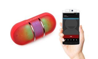 Kocaso Portable LED Rainbow Bluetooth Wireless Speaker With Hands Free Calling (Blue) N3