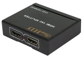 ViewHD 2 Port 1x2 Powered HDMI Mini Splitter for 1080P &amp; 3D | Model: VHD-1X2MN3D