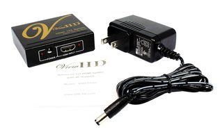 ViewHD 2 Port 1x2 Powered HDMI Mini Splitter for 1080P &amp; 3D | Model: VHD-1X2MN3D N18