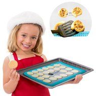 SILICONE BAKING MAT SET COOLING RACK ACCESSORY - 1 Rectangular (Half Sheet 16.5&quot; x 11 5/8&quot;) /1 Round (9&quot; Perfect... N7