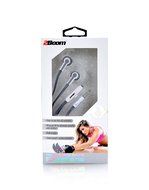 2BOOM SOLO Athletic Sports Wired Earbuds Headphones with Microphone White N2