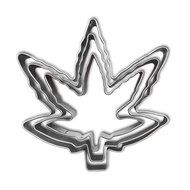 Marijuana Leaf Cookie Cutter Set - Stainless Steel