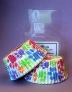 PartiFun Paw Print Cupcake Premium Paper Cupcake Liners (32 count), No Muffin Pan Needed N4