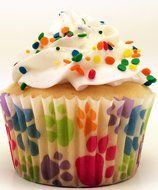 PartiFun Paw Print Cupcake Premium Paper Cupcake Liners (32 count), No Muffin Pan Needed N5